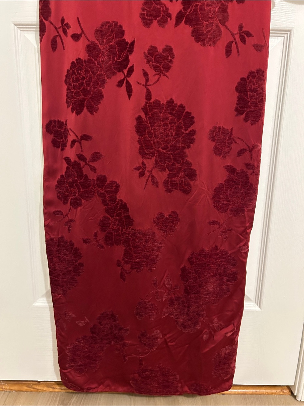 Reformation Frankie Scarlet Slip Maxi Dress Floral Velvet Burnout New Size 10 - Picture 7 of 15